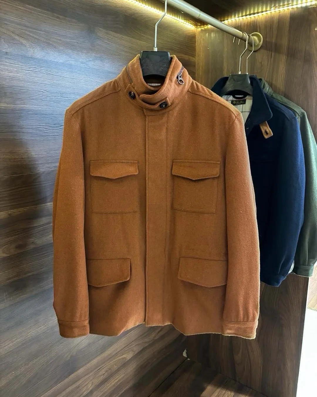field/utility jacket with cargo chest pockets