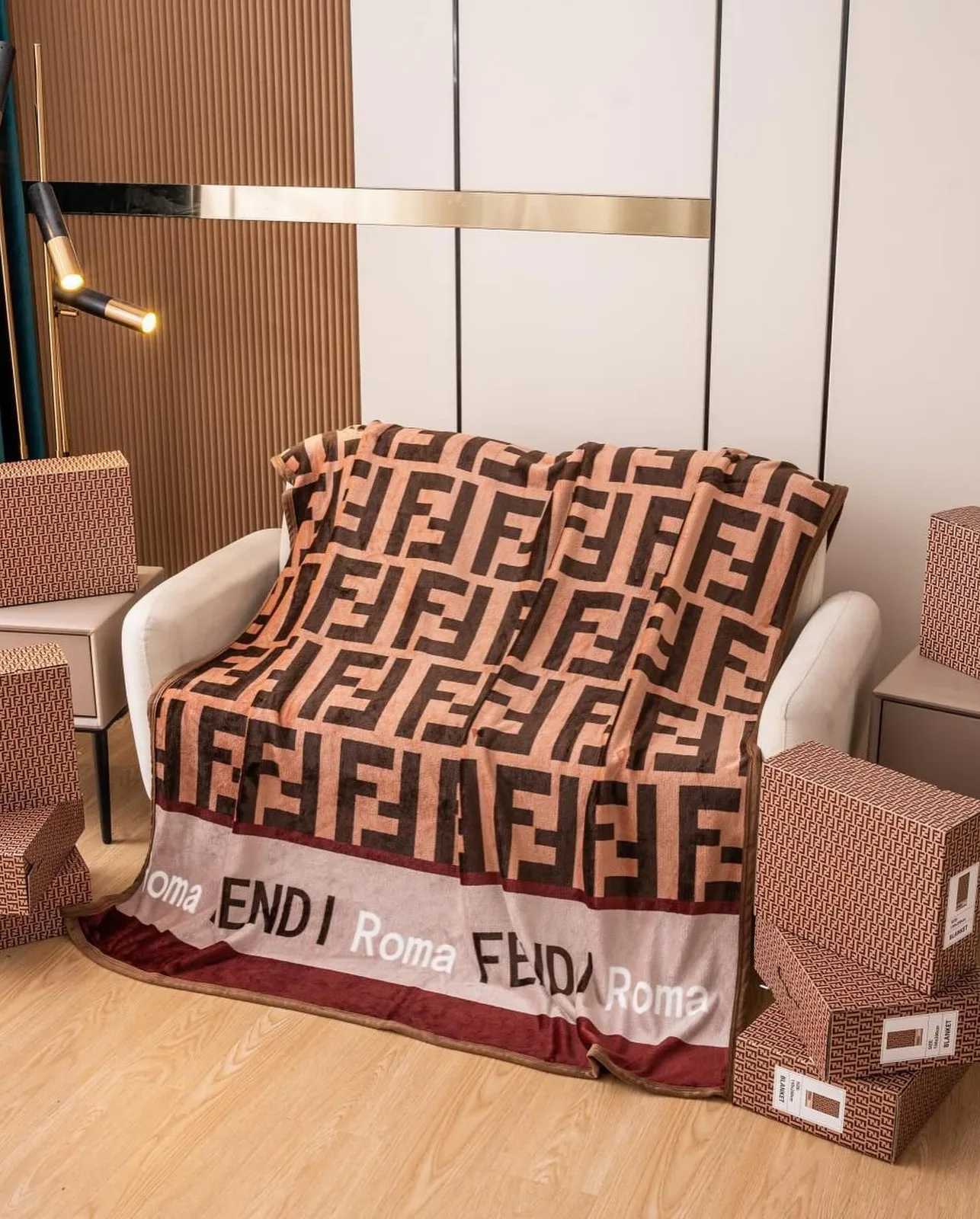 Fendi cherry Monogram throw blanket photo 1