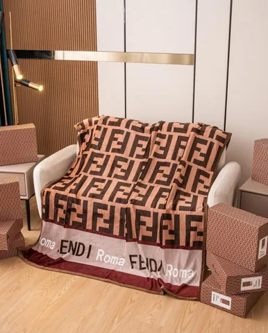 Fendi cherry Monogram throw blanket