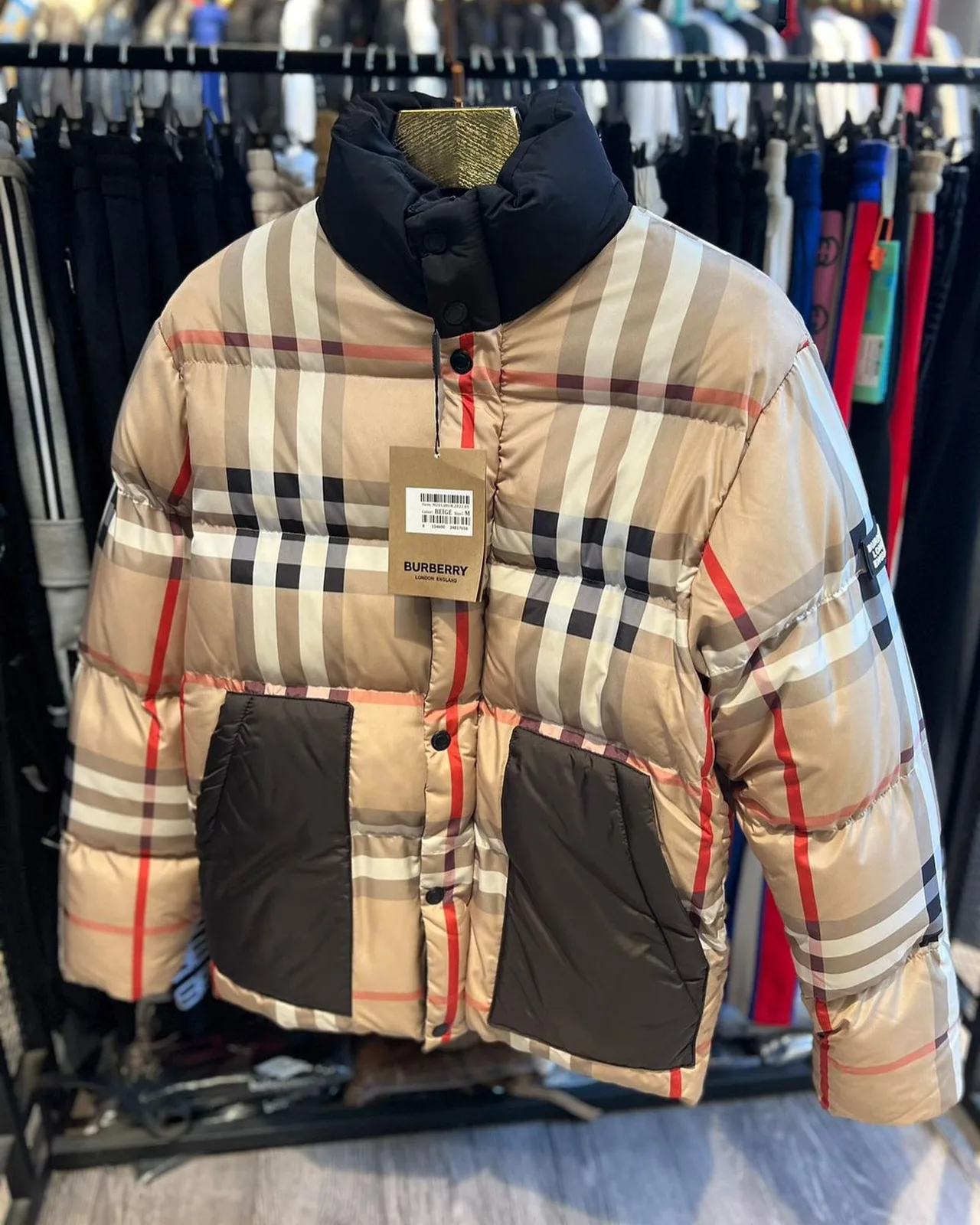 Burberry Plaid Puffer Jacket photo 1