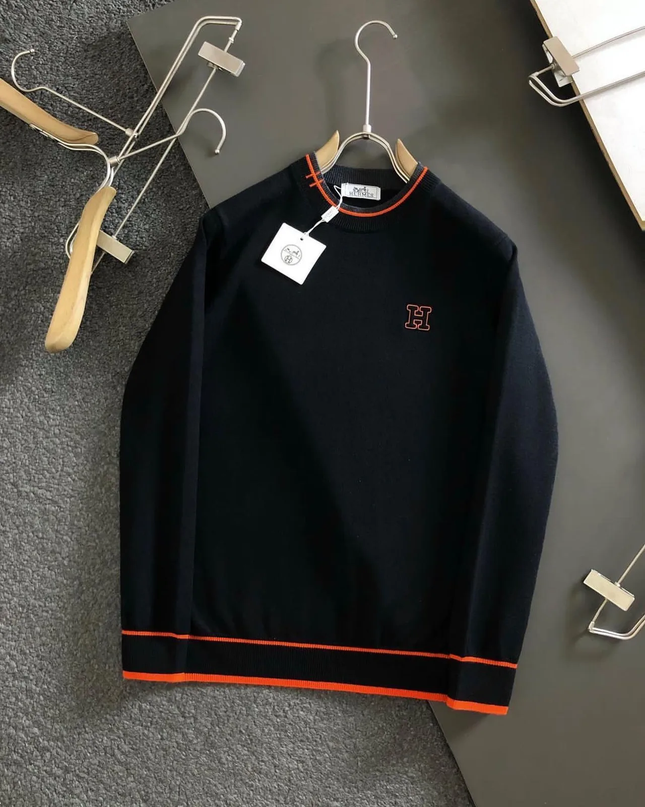 Fendi stripe-trim knit sweater photo 1