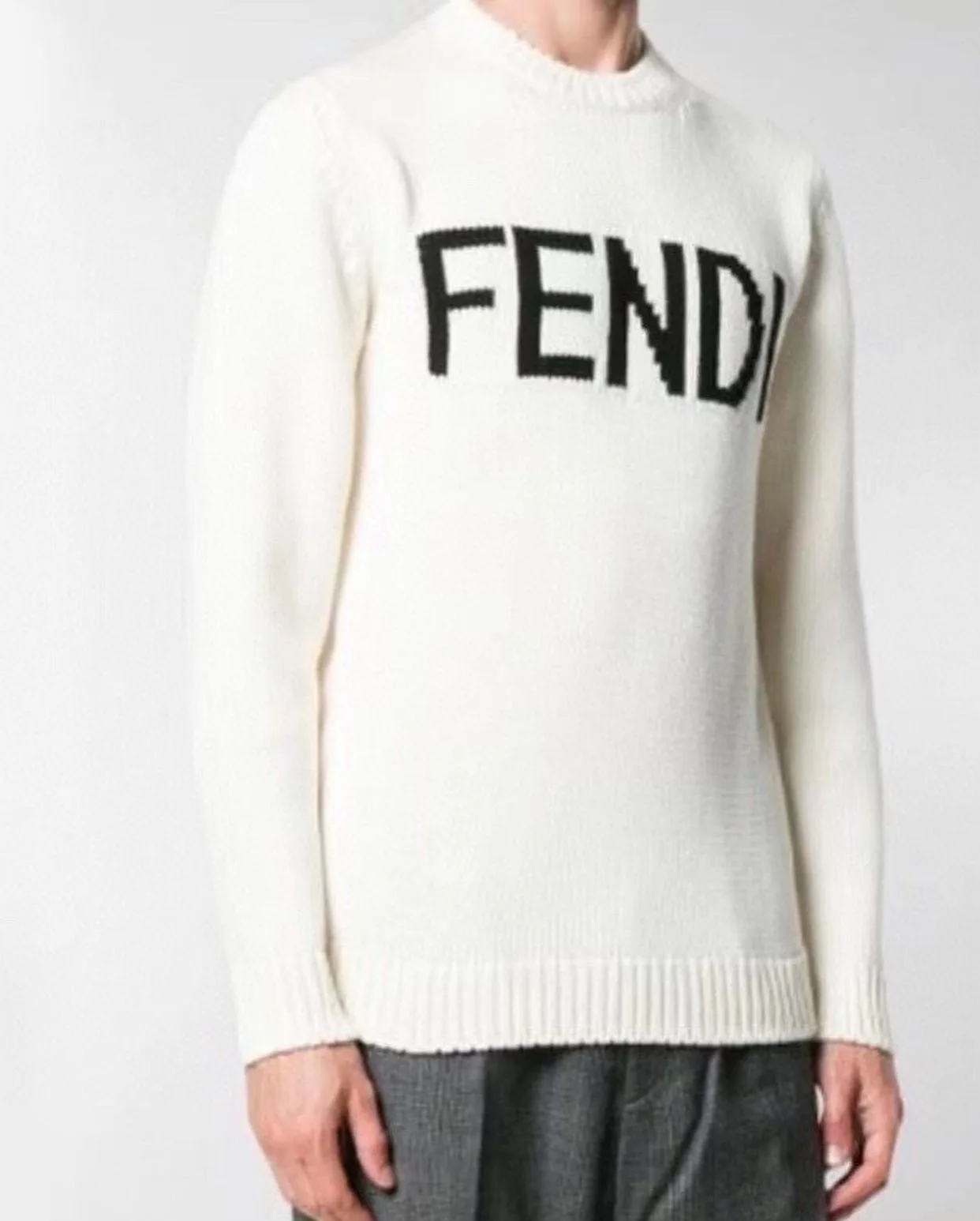 Fendi letter-logo knit sweater photo 1
