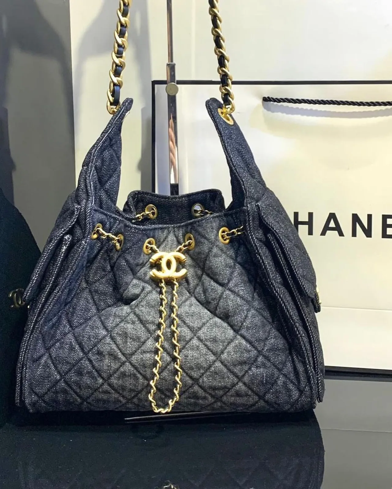 Chanel Drawstring Bucket Bag photo 1