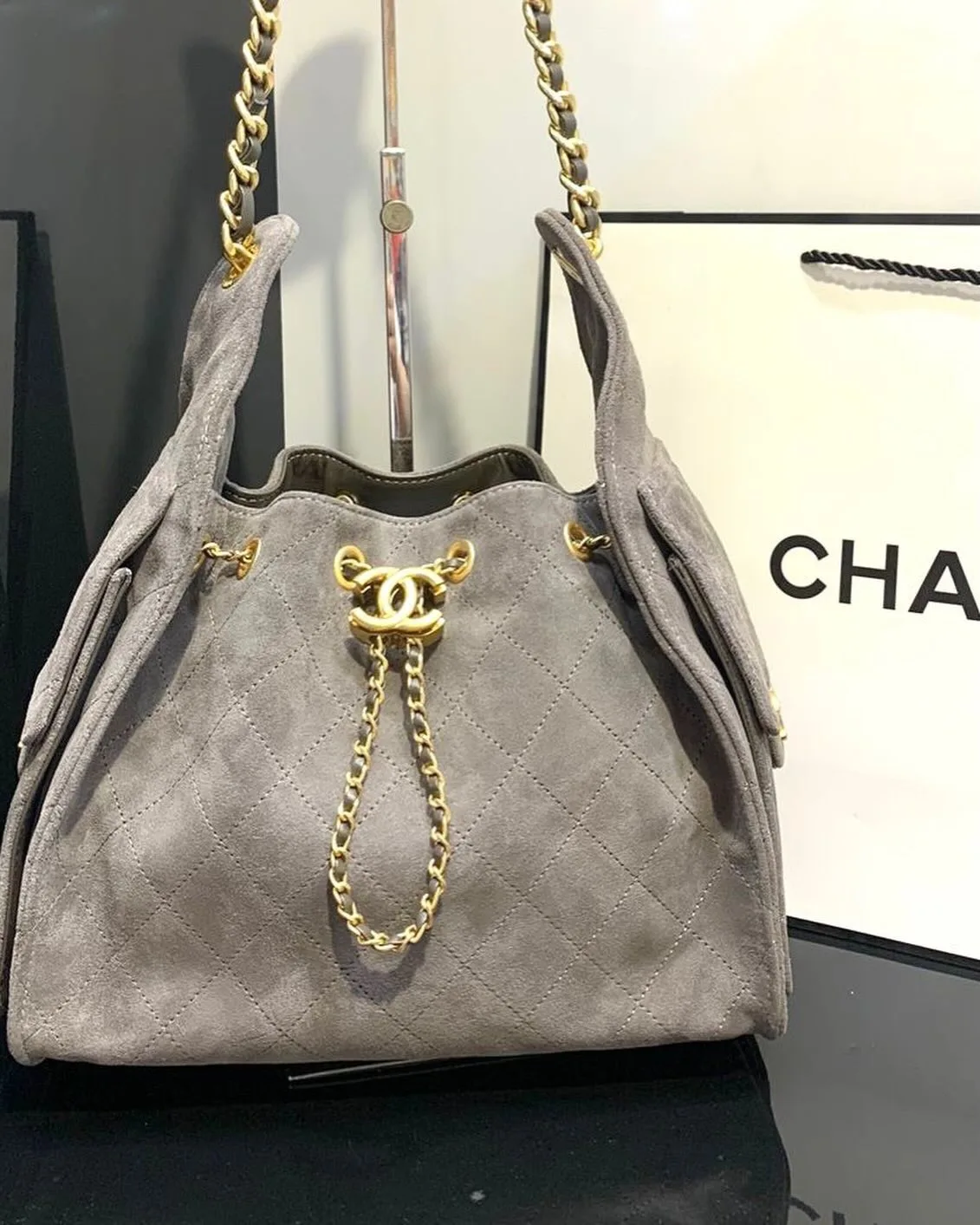 Chanel Drawstring Bucket Bag photo 6