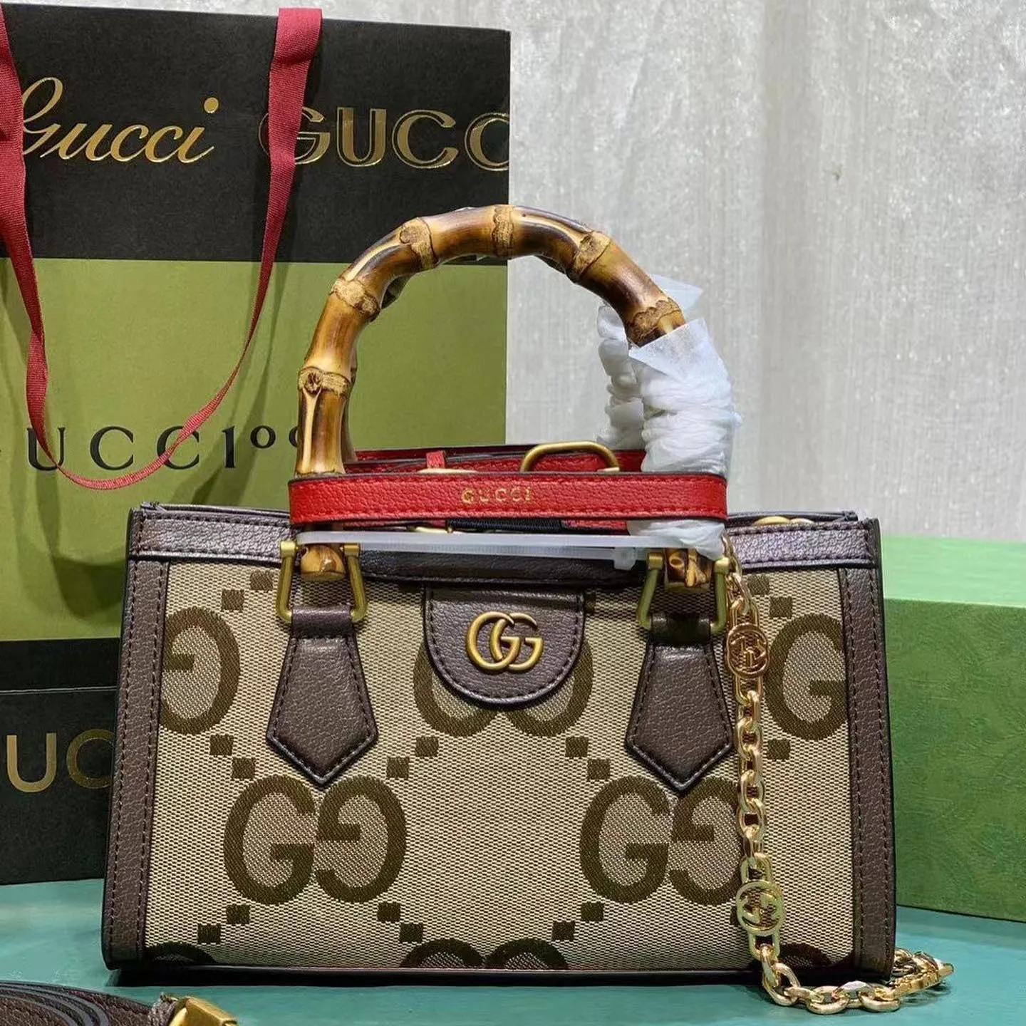Gucci Diana Bamboo Handle Tote photo 1