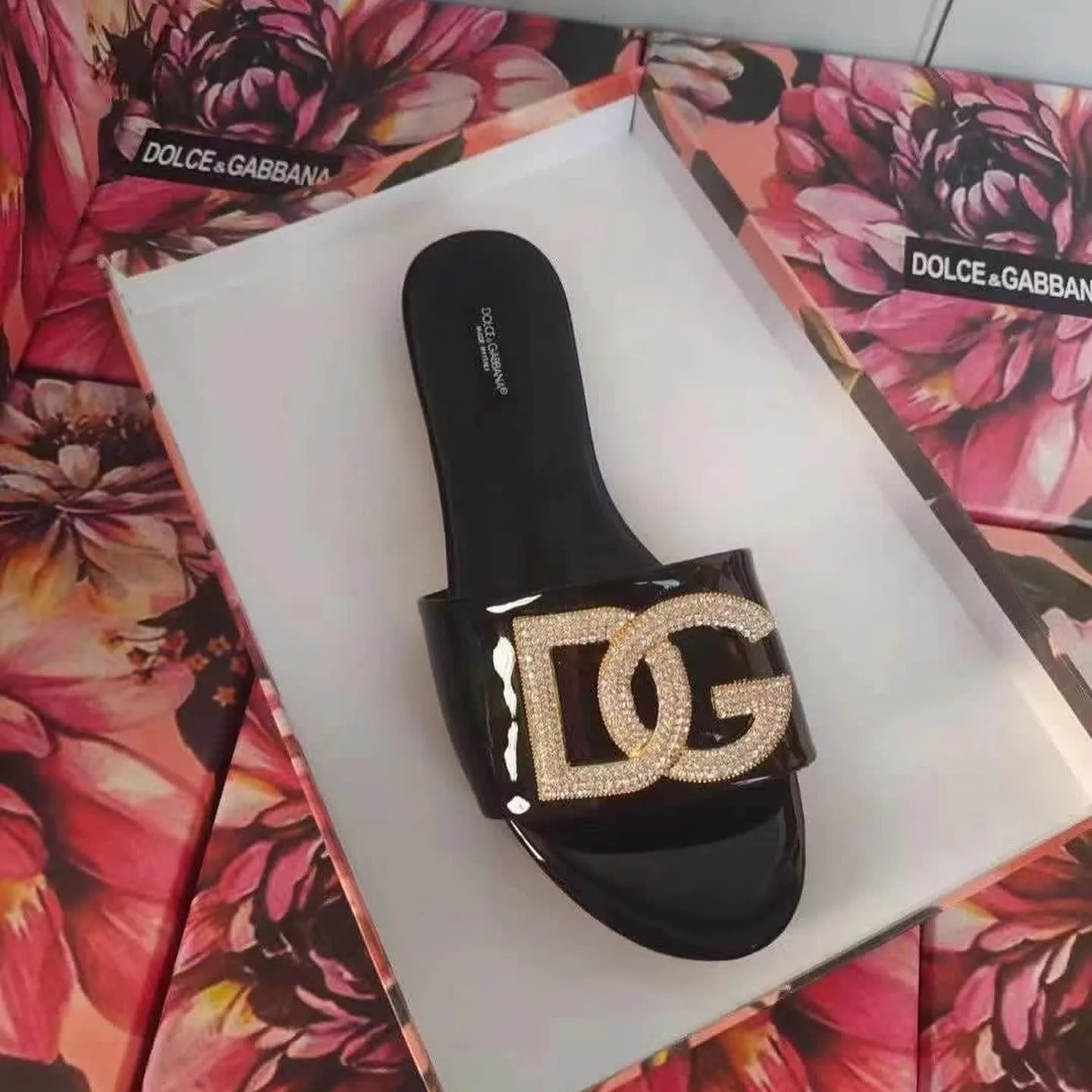 Dolce & Gabbana DG logo slide sandal